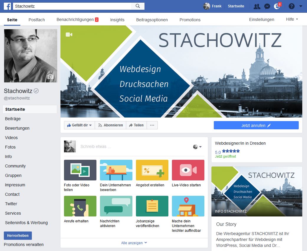 STACHOWITZ FAnseite bei Facebook