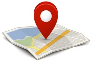 Google-Pin auf einer Google Maps Karte