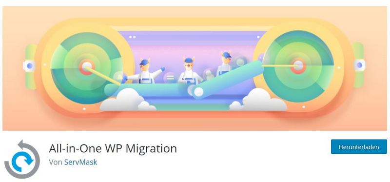 Logo des Plugins All-in-One Migrations