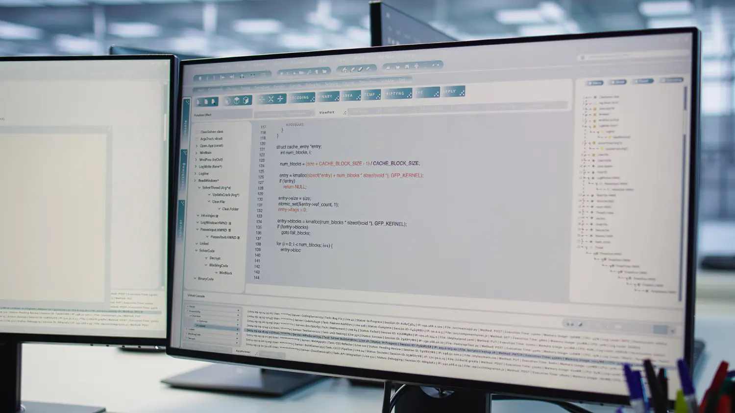 Wordpress-Code auf einem Monitor